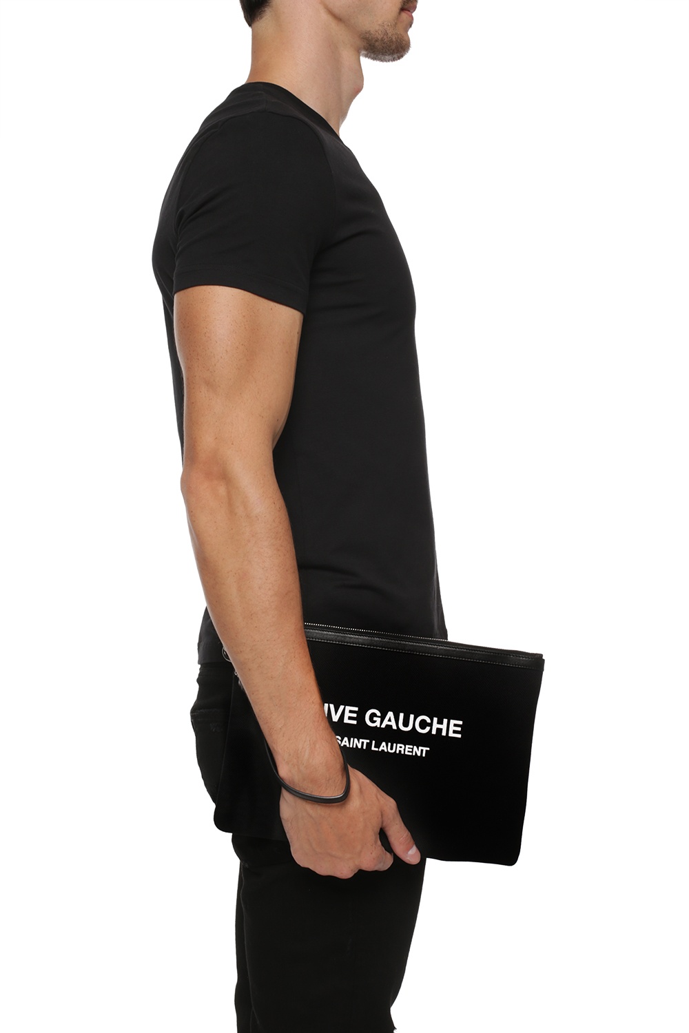 Saint Laurent Logo-printed clutch